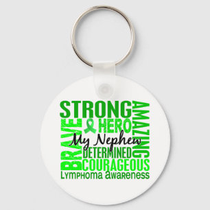 Tribute Square Nephew Lymphoma Keychain