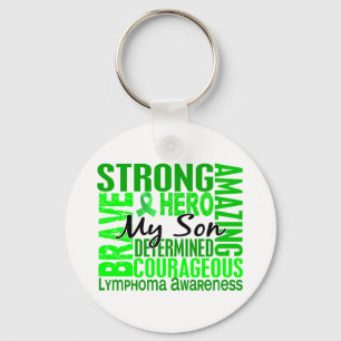 Tribute Square Son Lymphoma Keychain