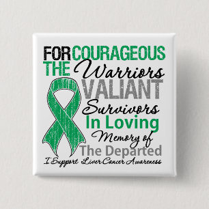Tribute Support Liver Cancer Awareness 2 Inch Square Button