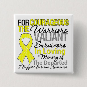 Tribute Support Sarcoma Awareness 2 Inch Square Button