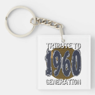 Tribute to 1960 birthday keychain