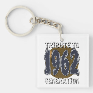 Tribute to 1962 birthday keychain