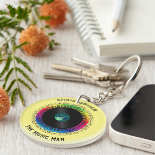 Tribute to music custom keychain