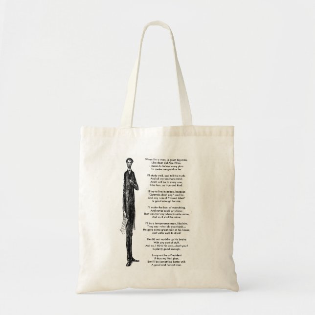 Tribute to US President Abraham Lincoln Tote Bag (Front)