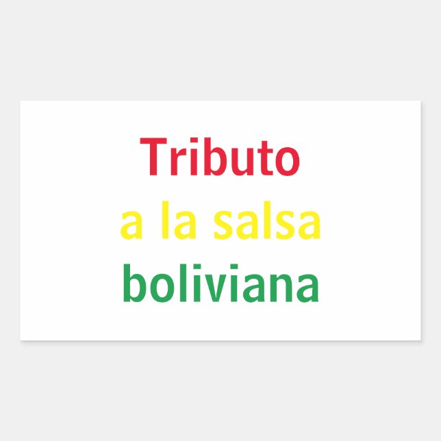 Tributo a la salsa boliviana sticker (Front)