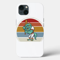 Triceratop Skeleton Dinosaur Badge Playing Basebal