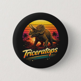 Triceratops 2 Inch Round Button