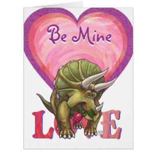 Triceratops amoureux la Saint-Valentin