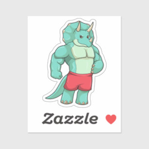 Triceratops as Bodybuilder at Bodybuilding