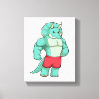 Triceratops as Bodybuilder at Bodybuilding