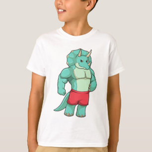 Triceratops as Bodybuilder at Bodybuilding T-Shirt
