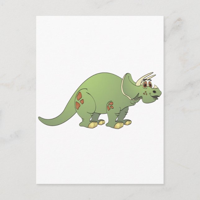 Triceratops Cartoon Postcard (Front)