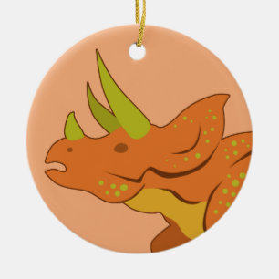 Triceratops Ceramic Ornament