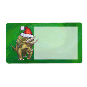 Triceratops Christmas Green