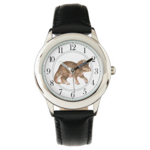 Triceratops Dinosaur Boy's Black  Watch