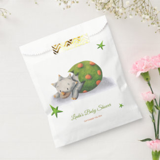 Triceratops Dinosaur Hatching Neutral Baby Shower Favour Bag