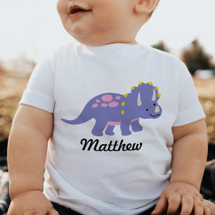 Triceratops Dinosaur Kid Boy Personalized Shirt