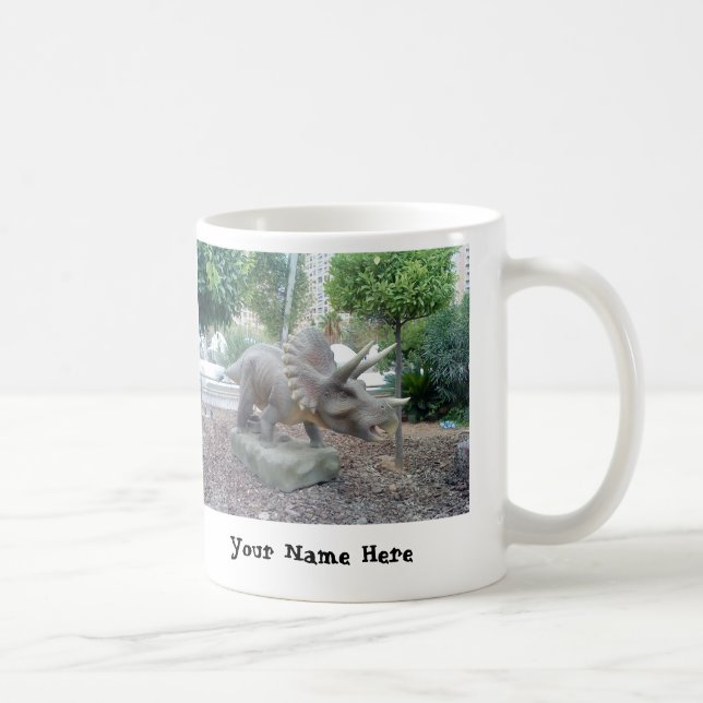Triceratops Dinosaur Name Mug (Right)