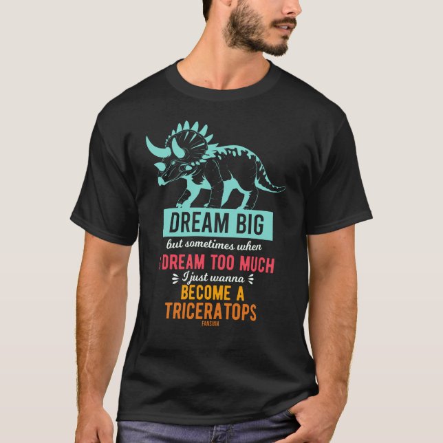 triceratops dinosaur T-Shirt (Front)
