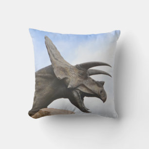 Triceratops Dinosaur Throw Pillow