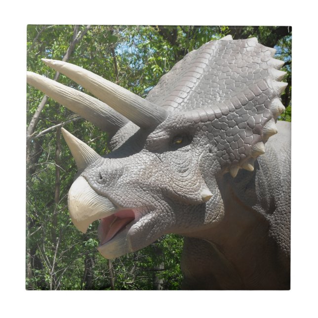 Triceratops dinosaur tile (Front)
