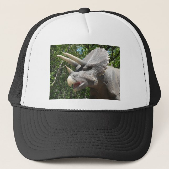 Triceratops dinosaur trucker hat (Front)