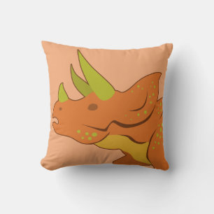 Triceratops (Face) Throw Pillow