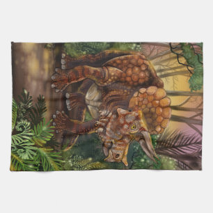 Triceratops Forest Kitchen Towel
