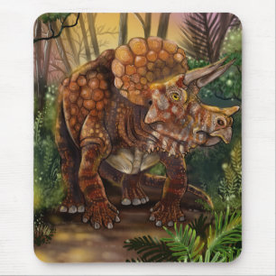 Triceratops Forest Mouse Pad