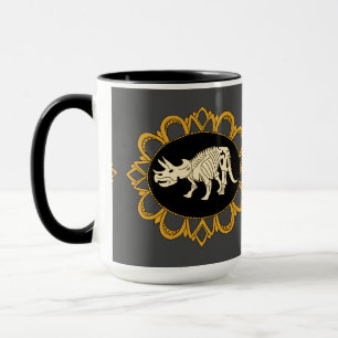 Triceratops Fossil Cameo Mug