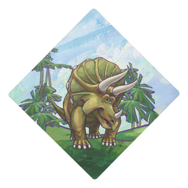 Triceratops Gifts & Accessories Graduation Cap Topper (Front)