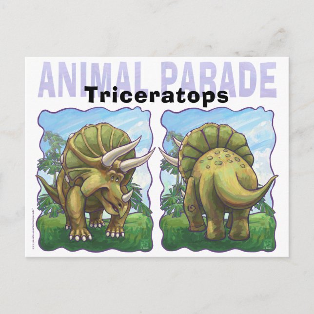 Triceratops Gifts & Accessories Postcard (Front)