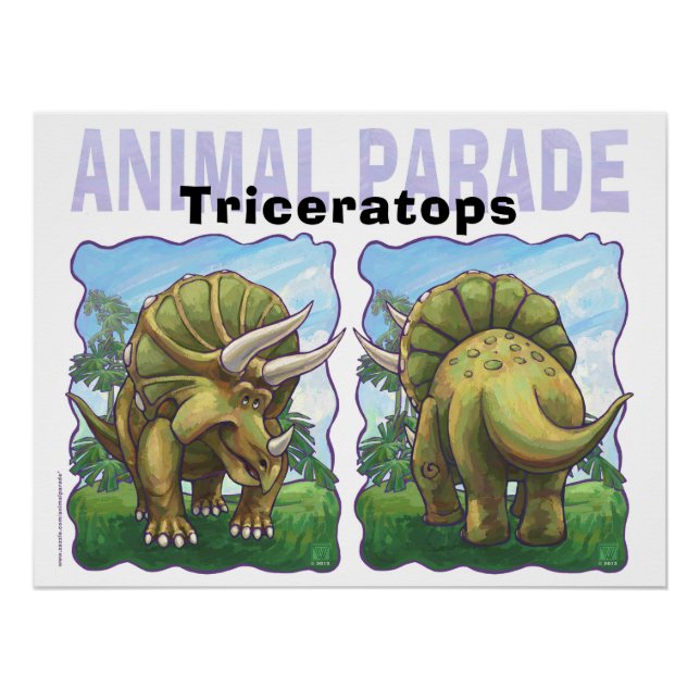 Triceratops Gifts & Accessories Poster (Front)