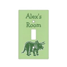 Triceratops Green Custom Light Switch Cover