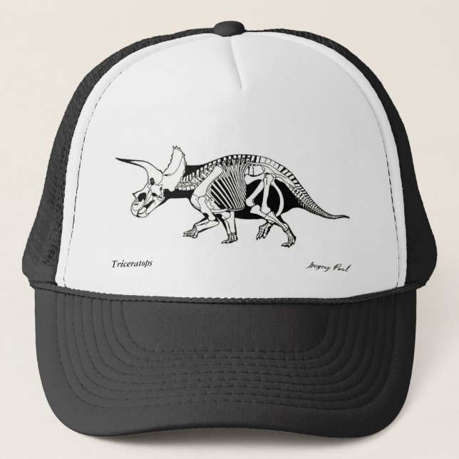 Triceratops Gregory Paul de casquette de dinosaure (Devant)