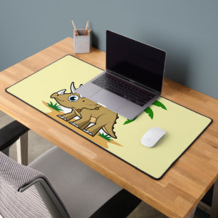 Triceratops In A Tropical Climate. Desk Mat