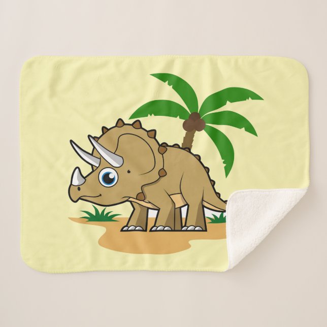 Triceratops In A Tropical Climate. Sherpa Blanket (Front (Horizontal))