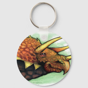 Triceratops Keychain
