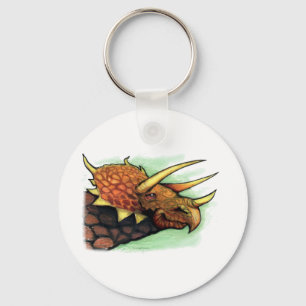 Triceratops Keychain