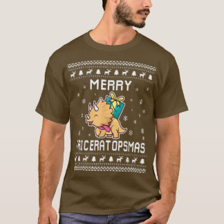 Triceratops Lover Ugly Christmas Sweater for Holid