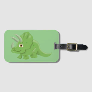 Triceratops Luggage Tag