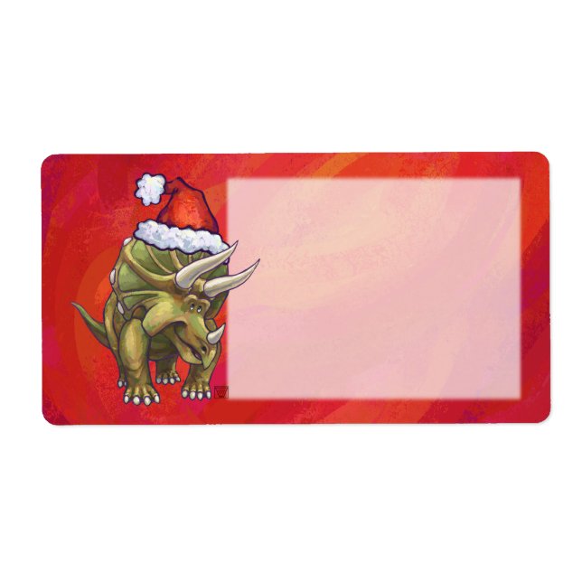 Tricératops Noël En Rouge (Devant)