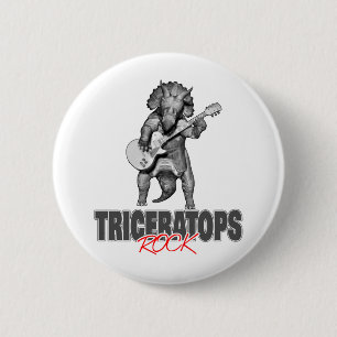 Triceratops Rocks 2 Inch Round Button