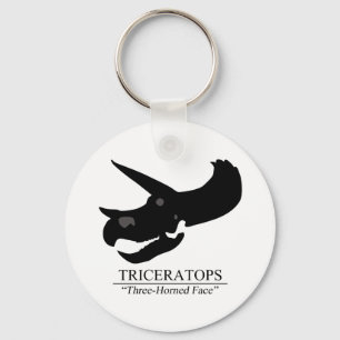 Triceratops Skull Keychain