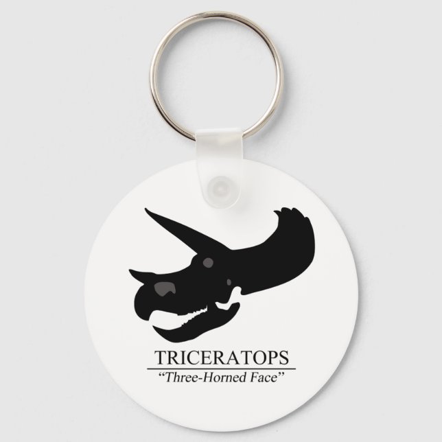 Triceratops Skull Keychain (Front)