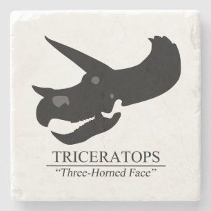 Triceratops Skull Stone Coaster