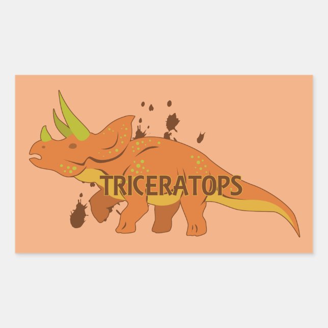 Triceratops Sticker (Front)