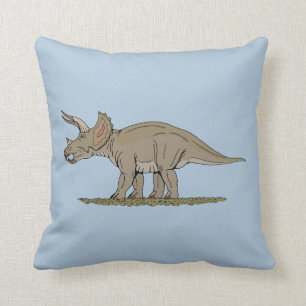 Triceratops Throw Pillow