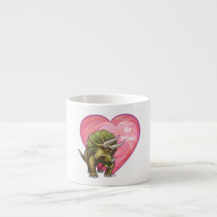 Triceratops Valentine's Day Espresso Cup