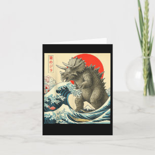 Triceratopszilla Triceratops Japanese Art Funny Li Card